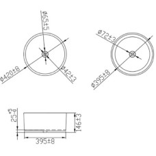 Раковина 42х42 см Bravat Affability C22284W-ENG