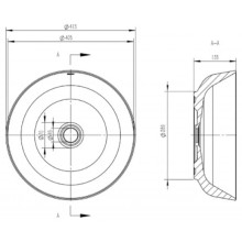 Раковина 41,5х41,5 см Bravat Affability C22262W-ENG