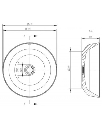 Раковина 41,5х41,5 см Bravat Affability C22262W-ENG