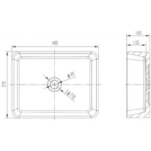 Раковина 48,5х37,5 см Bravat Source C22328W-ENG