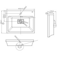 Раковина 60х48 см Bravat Phillis C22192W-1-ENG