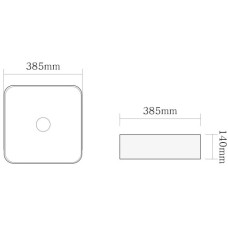 Раковина 38,5х38,5 см SantiLine SL-1052B