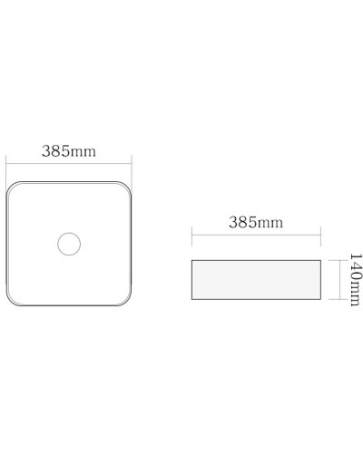 Раковина 38,5х38,5 см SantiLine SL-1052B