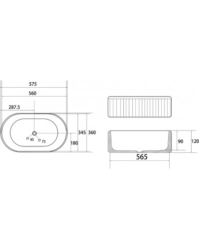 Раковина-чаша Abber Bequem 58 AC2116 Белая