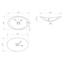 Раковина-чаша Abber Stein 60 AS2606 Белая матовая