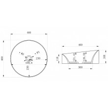 Раковина-чаша Abber Stein 46 AS2607 Белая матовая
