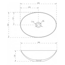 Раковина-чаша Abber Stein 50 AS2609 Белая матовая