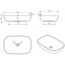 Раковина-чаша Abber Stein 60 AS2620 Белая матовая