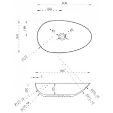Раковина-чаша Abber Stein 60 AS2615 Белая матовая