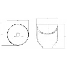 Раковина-чаша Abber Stein 40 AS2618 Белая матовая