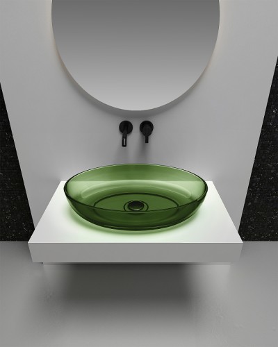 Раковина-чаша Abber Kristall 60 AT2801Emerald Зеленая