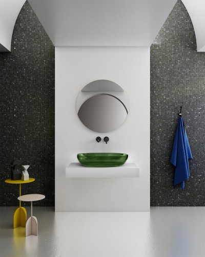 Раковина-чаша Abber Kristall 60 AT2801Emerald Зеленая