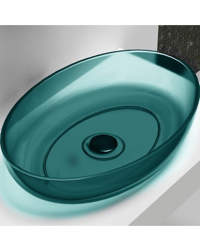 Раковина-чаша Abber Kristall 60 AT2801Aquamarin Бирюзовая