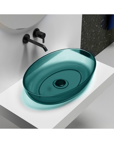 Раковина-чаша Abber Kristall 60 AT2801Aquamarin Бирюзовая