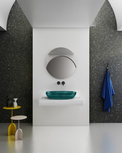 Раковина-чаша Abber Kristall 60 AT2801Aquamarin Бирюзовая