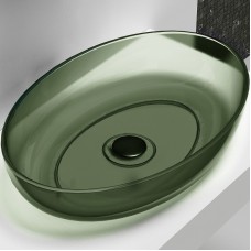 Раковина-чаша Abber Kristall 60 AT2801Vesuvian Оливковая