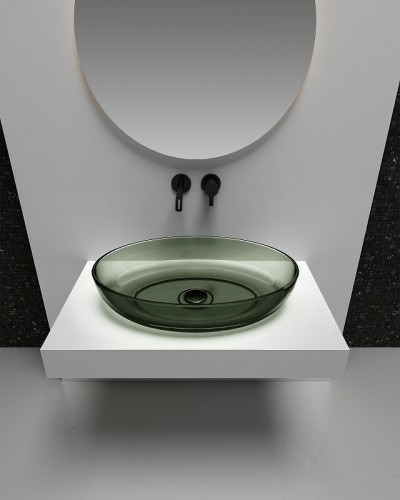 Раковина-чаша Abber Kristall 60 AT2801Vesuvian Оливковая
