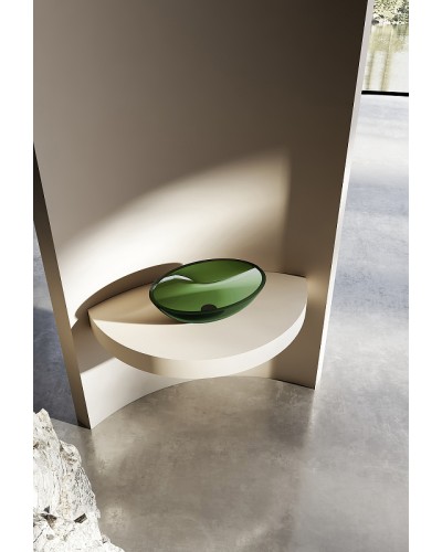 Раковина-чаша Abber Kristall 50 AT2802Emerald Зеленая