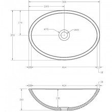 Раковина-чаша Abber Kristall 50 AT2802Vesuvian Оливковая