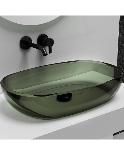 Раковина-чаша Abber Kristall 60 AT2805Vesuvian Оливковая