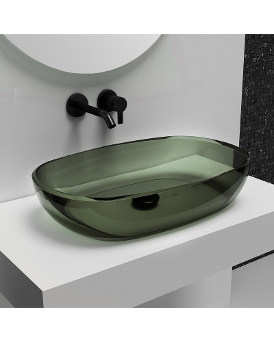 Раковина-чаша Abber Kristall 60 AT2805Vesuvian Оливковая