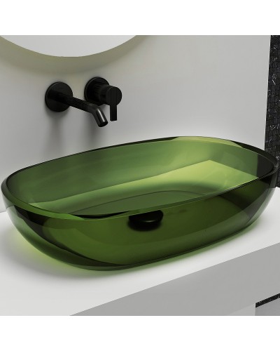 Раковина-чаша Abber Kristall 60 AT2805Emerald Зеленая