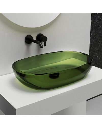 Раковина-чаша Abber Kristall 60 AT2805Emerald Зеленая