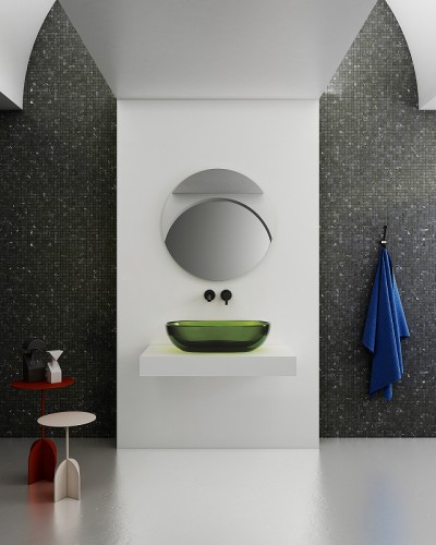 Раковина-чаша Abber Kristall 60 AT2805Emerald Зеленая