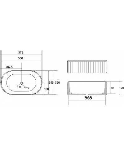 Раковина-чаша Abber Bequem 58 AC2116MW Белая матовая