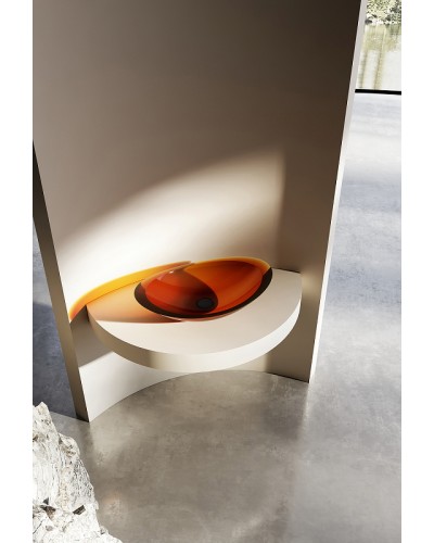 Раковина-чаша Abber Kristall 60 AT2808Opal Коричневая