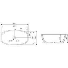 Раковина-чаша Abber Rechteck 61 AC2206MW Белая матовая