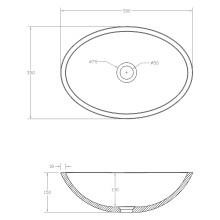 Раковина-чаша Abber Karbon 50 AK2042 Черная