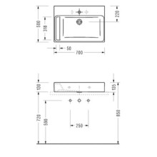 Раковина 70х50 см Serel 2027