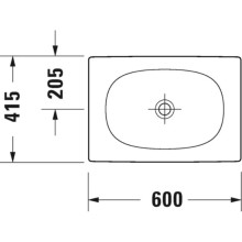 Раковина 60х41,5 см Duravit Viu 2358600000