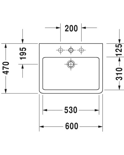Раковина 60х47 см Duravit Vero 0454600027