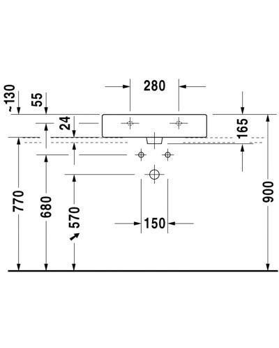 Раковина 60х47 см Duravit Vero 0454600027