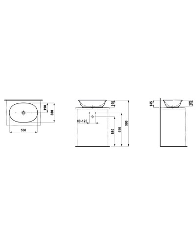 Раковина 55х38 см Laufen New Classic 8.1285.2.000.112.1