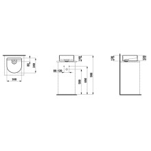 Раковина 34х34 см Laufen Sonar 8.1234.000.0.112.1