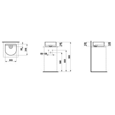 Раковина 34х34 см Laufen Sonar 8.1234.000.0.112.1