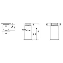 Раковина 34х34 см Laufen Sonar 8.1234.1.000.112.1