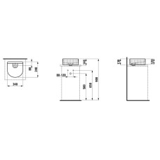 Раковина 34х34 см Laufen Sonar 8.1234.1.000.112.1