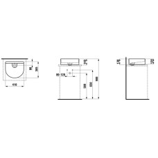 Раковина 41х36,5 см Laufen Sonar 8.1234.2.000.112.1