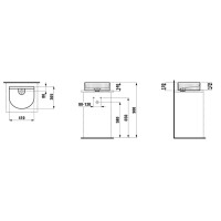 Раковина 41х36,5 см Laufen Sonar 8.1234.3.000.112.1