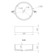 Раковина 45x45 см Salini S-Sense Armonia 202 130112M