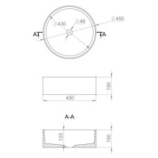 Раковина 45x45 см Salini S-Sense Armonia 202 130112M