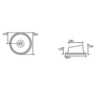 Раковина 46х46 см Kerasan Ciotola 430501
