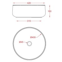 Раковина 42х42 см Artceram Cognac COL001 16 00 blu zaffiro