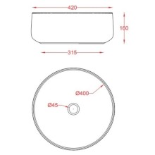 Раковина 42х42 см Artceram Cognac COL001 16 00 blu zaffiro