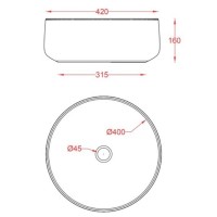 Раковина 42х42 см Artceram Cognac COL001 13 00 orange cameo