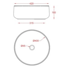 Раковина 42х42 см Artceram Cognac COL001 13 00 orange cameo